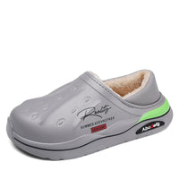 New Winter Warm Slippers Mens Womens Waterproof Slippers on Shoes Fur Lined Home Shoes Anti-Slip Outdoor Walking Shoes