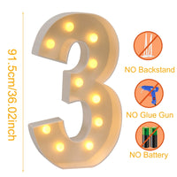 LED Light Giant Birthday Figure Number Balloon Filling Box 30 40 50 1st Birthday Party Decor Adult Kid Baby Shower Wedding Decor
