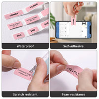 Niimbot D110/D11/D101/H1S Label Printer Paper Anti-Oil Scratch-Resistant Self-adhesive White/Transparent/Color Name Stickers