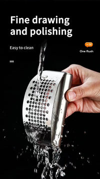 WORTHBUY Manual Stainless Steel Garlic Press, Garlic Chopped Ginger Crusher For Fruit Vegetable Tools Kitchen Accessories