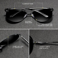 KINGSEVEN Fashion Pilot Rimless Sunglasses Men Aluminum Polarized Large Frame Glasses Women Casual Driving Outdoor Eyewear