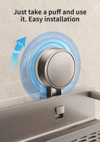 No Drill Bathroom Suction Cup Storage Shelf Storage Shelf Bathroom Perforation-Free Wall Hanging Vanity Toilet Triangle Basket R