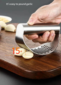 WORTHBUY Manual Stainless Steel Garlic Press, Garlic Chopped Ginger Crusher For Fruit Vegetable Tools Kitchen Accessories