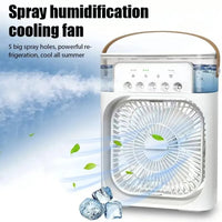 New Five-hole Spray Fan USB Desktop Humidifier Portable Practical Cooling Fan Hydrocooling Summer Indispensable Chiller Office