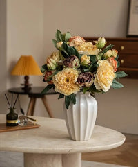 Peony Simulation Flowers, Home And Living Room Artificial Flower Decorations, Dining Table Dried Flower Bouquet Decoration
