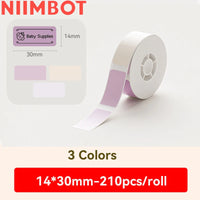 Niimbot D110/D11/D101/H1S Label Printer Paper Anti-Oil Scratch-Resistant Self-adhesive White/Transparent/Color Name Stickers