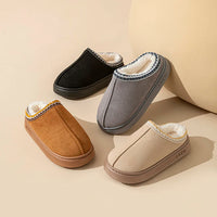 Platform Fluffy Slippers Women House Flats Fashion Plush Winter Designer Shoes Ladies Home Elegant Casual Footwear Large Size