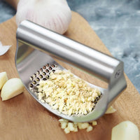 WORTHBUY Manual Stainless Steel Garlic Press, Garlic Chopped Ginger Crusher For Fruit Vegetable Tools Kitchen Accessories