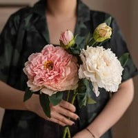 Peony Simulation Flowers, Home And Living Room Artificial Flower Decorations, Dining Table Dried Flower Bouquet Decoration