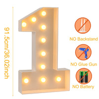 LED Light Giant Birthday Figure Number Balloon Filling Box 30 40 50 1st Birthday Party Decor Adult Kid Baby Shower Wedding Decor