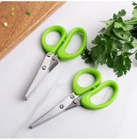 Multi Functional Stainless Steel 3 5 Layer Kitchen Scissors for Pepper Scallion Laver Cutting Chopping Cooking Tool