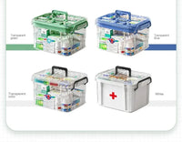 Large-capacity Multi-layer Transparent Storage Box Household Transparent Sorting Medical Emergency Portable Medicine Box
