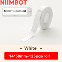 Niimbot D110/D11/D101/H1S Label Printer Paper Anti-Oil Scratch-Resistant Self-adhesive White/Transparent/Color Name Stickers