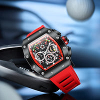 New Luxury Men Watch ONOLA Fashion Fully Automatic Mechanical Watches Man Unique Design Waterproof Tape Watch Wristwatch