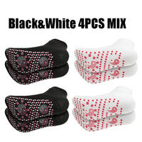 1/5pairs Tourmaline Self-Heating Socks Winter Warm Thermal Health Care Socks Slimming Health Short Sock Magnetic Therapy Sock