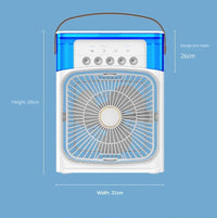 Portable Humidifier Fan AIr Conditioner Household Small Air Cooler Hydrocooling Portable Air Adjustment For Office 3 Speed Fan