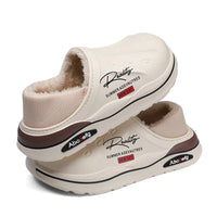 New Winter Warm Slippers Mens Womens Waterproof Slippers on Shoes Fur Lined Home Shoes Anti-Slip Outdoor Walking Shoes