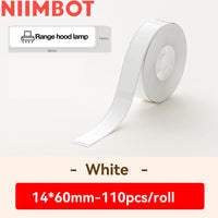Niimbot D110/D11/D101/H1S Label Printer Paper Anti-Oil Scratch-Resistant Self-adhesive White/Transparent/Color Name Stickers