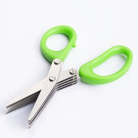 Multi Functional Stainless Steel 3 5 Layer Kitchen Scissors for Pepper Scallion Laver Cutting Chopping Cooking Tool