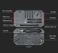 Xiaomi DELIXI 145-in-1 Screwdriver Set Precision Magnetic Screw Driver Bits Wireless Hand Screw Driver Repair Kit Tools