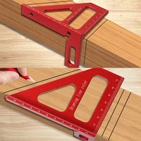 Woodworking Square Protractor Aluminum Alloy Miter Triangle Ruler High Precision Layout Measuring Tool for Engineer Carpent