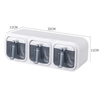 Kitchen Seasoning Box Wall Mounted Organizer Boxes Condiment Door Storage and Organization Jars for Spices Home Gadgets & Garden