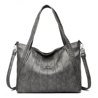 Luxury Soft Leather Handbag Women's New Casual Tote Bag Designer Ladies Large Shoulder Crossbody Handle Sac for Female Patchwork