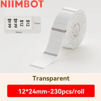 Niimbot D110/D11/D101/H1S Label Printer Paper Anti-Oil Scratch-Resistant Self-adhesive White/Transparent/Color Name Stickers
