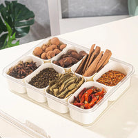 Kitchen Seasoning Storage Box Spice Box Integrated Multi Grid Storage Sealed Tank Moisture-Proof Salt Tank Kitchen Supplies 2025