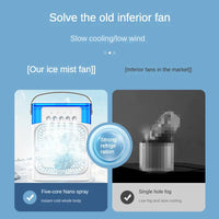 Portable Humidifier Fan AIr Conditioner Household Small Air Cooler Hydrocooling Portable Air Adjustment For Office 3 Speed Fan