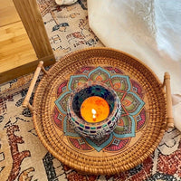 Ytnjzl Handwoven Rattan Wicker Basket - Perfect for Holiday Gatherings & Party Supplies, Perfect for Winter, New Year