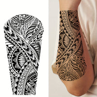 Waterproof Black Totem Temporary Tattoo Stickers - 7 Sheets