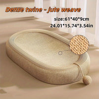1/2pcs Solid Oval Scratching Pole-Durable Sisal Hemp Rope Structure, Warm and Interesting Cat Toy, Perfect Healthy Scratching Experience/Christmas/Autumn and Winter Season/Gift