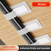 Polyamide Cable Ties with Self-Adhesive Backing - 20-Pack