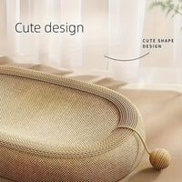 1/2pcs Solid Oval Scratching Pole-Durable Sisal Hemp Rope Structure, Warm and Interesting Cat Toy, Perfect Healthy Scratching Experience/Christmas/Autumn and Winter Season/Gift