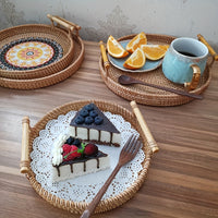 Ytnjzl Handwoven Rattan Wicker Basket - Perfect for Holiday Gatherings & Party Supplies, Perfect for Winter, New Year