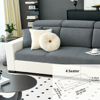 Modern Stretch Sofa Slipcovers - 1 Piece Polar Fleece Fabric Couch Protector, Machine Washable Sofa Cover, Fits Armchair to 4-Seater Sectional, Pet & Kid Friendly Furniture Protection