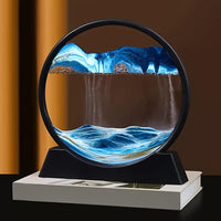 Stress-Relief 3D Deep Sea Sand Art - Easy Setup, Perfect for Office & Bedroom Decor, Glass Craft Gift Idea