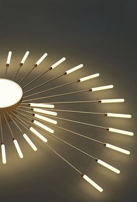 Modern LED Vortex Fireworks Ceiling Light – Sleek Acrylic Design with Illuminated Base, Neutral Lighting for Bedroom, Living Room, or Dining Room, Lights for Living Room