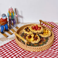 Ytnjzl Handwoven Rattan Wicker Basket - Perfect for Holiday Gatherings & Party Supplies, Perfect for Winter, New Year