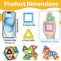 Magnetic Blocks Building Toys, Improve Creativity Hands-On Ability 3D Puzzle Design Toy, for 3 - 6 Years Old Best Birthday Halloween Gifts Random Color