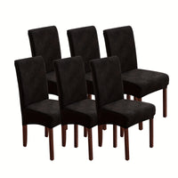 6pcs Leopard Print Mid-Back Chair Covers - Stretchy, All-Season Dust & Stain Resistant Slipcovers for Home Dining Chairs