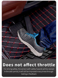 Luxury PU Leather Car Floor Mats - All-Weather Protection, Diamond Quilted Design