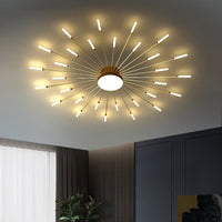 Modern LED Vortex Fireworks Ceiling Light – Sleek Acrylic Design with Illuminated Base, Neutral Lighting for Bedroom, Living Room, or Dining Room, Lights for Living Room