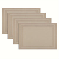 Double Frame Anti-scald Decorative Western Restaurant Hotel Anti-slip Washable Table Mats Restaurant Tablecloth 4pcs/6pcs/8pcs