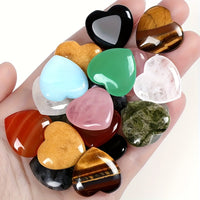 10pcs Hand-Carved Heart-Shaped Quartz Crystal