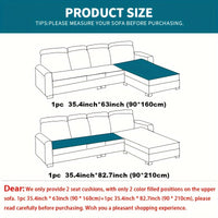 Modern Chenille Sofa Protection Pad 2pc Set – Pet Friendly, Non-Slip, Scratch Resistant – Machine Washable Polyester Sofa Covers for Armchair, Loveseat, 3-Seater, 4-Seater and Sectional Sofas