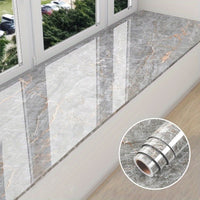 1 Roll of Marble Wallpaper, Self-Adhesive Kitchen Stickers - Waterproof And Stain-Resistant Kitchen Stickers, Window Sills, Bay Window Cabinets, Desktop Stickers, Furniture Renovation Wallpaper Stickers! Removable Self-Adhesi
