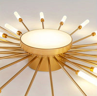Modern LED Vortex Fireworks Ceiling Light – Sleek Acrylic Design with Illuminated Base, Neutral Lighting for Bedroom, Living Room, or Dining Room, Lights for Living Room