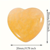 10pcs Hand-Carved Heart-Shaped Quartz Crystal